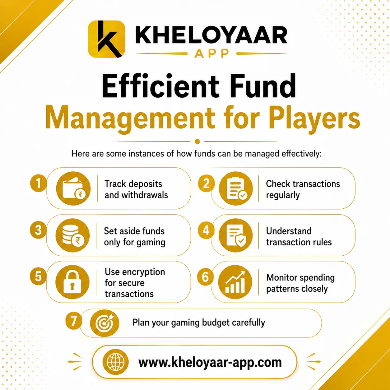 Efficient Fund Management for Players